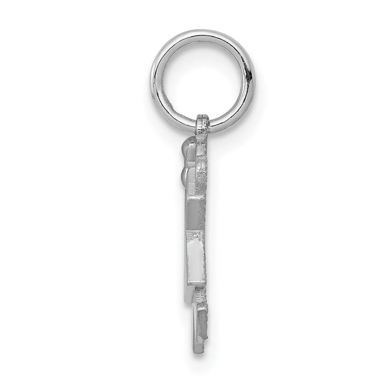 14k White Gold Mini Girl With Bow Joy Charm