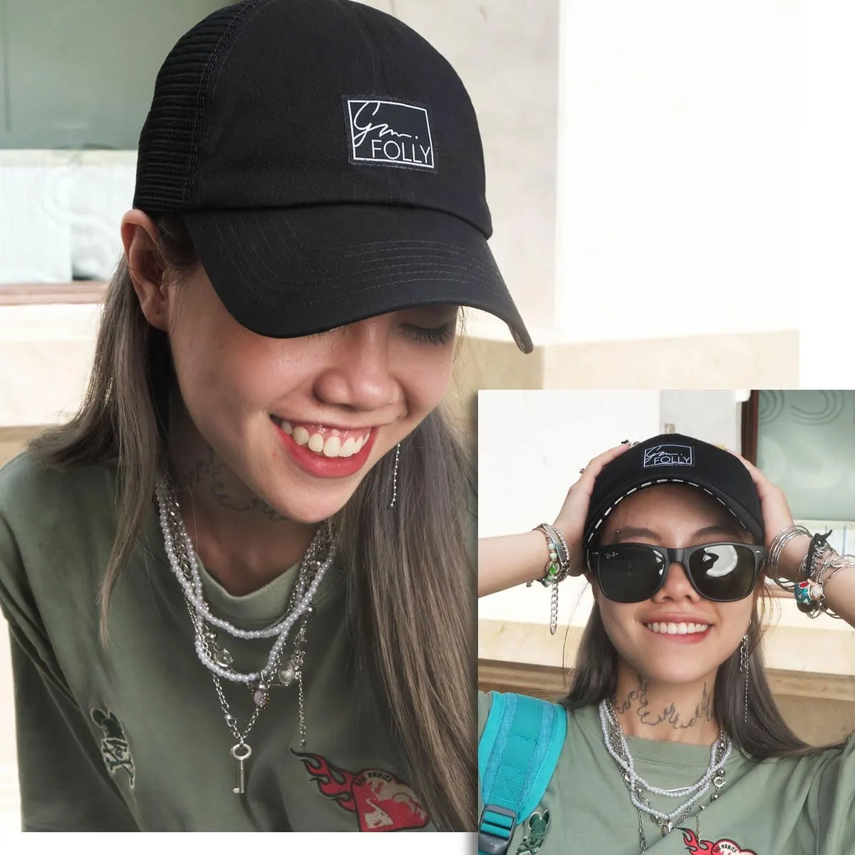 Baseball Cap for Women in Cute Dad Hat Design with Mesh to Stay Cool at The Beach in Summer