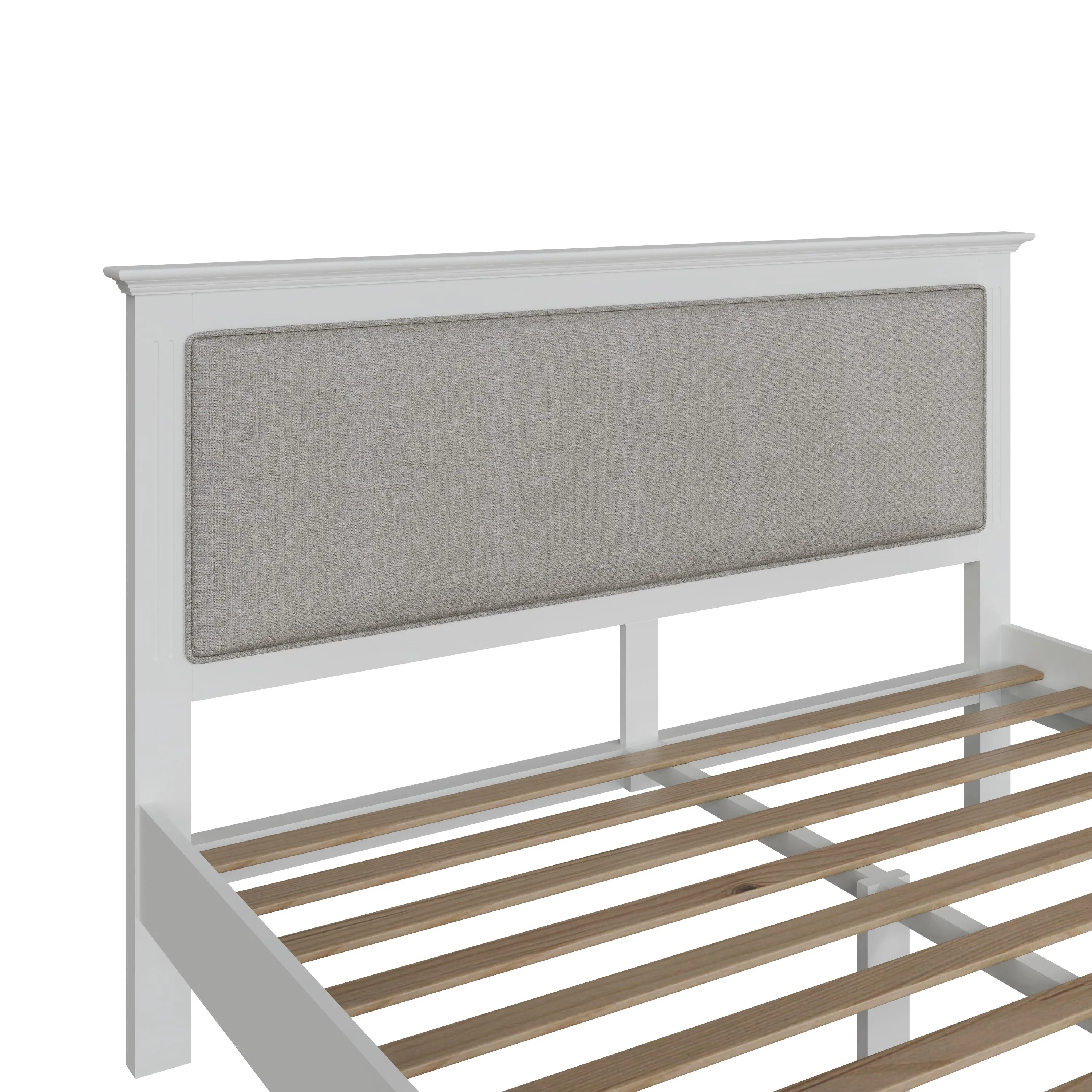 Bia White King Size Bed Frame