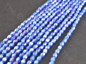 Blue Rainbow Drum Crystal beads