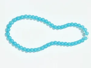Blue Transparent Circular Plastic Beads - 10 mm