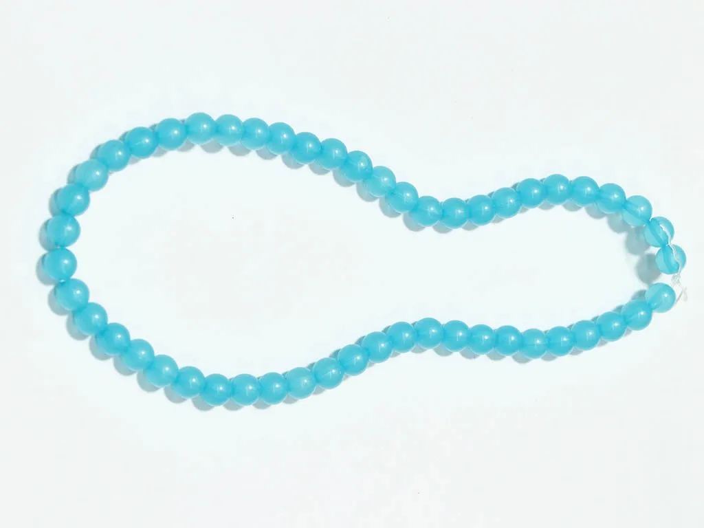Blue Transparent Circular Plastic Beads - 10 mm