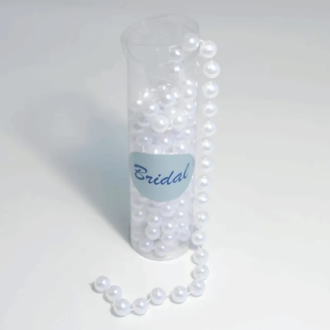 Bridal White Pearl Bead Chain - 3m x 14mm