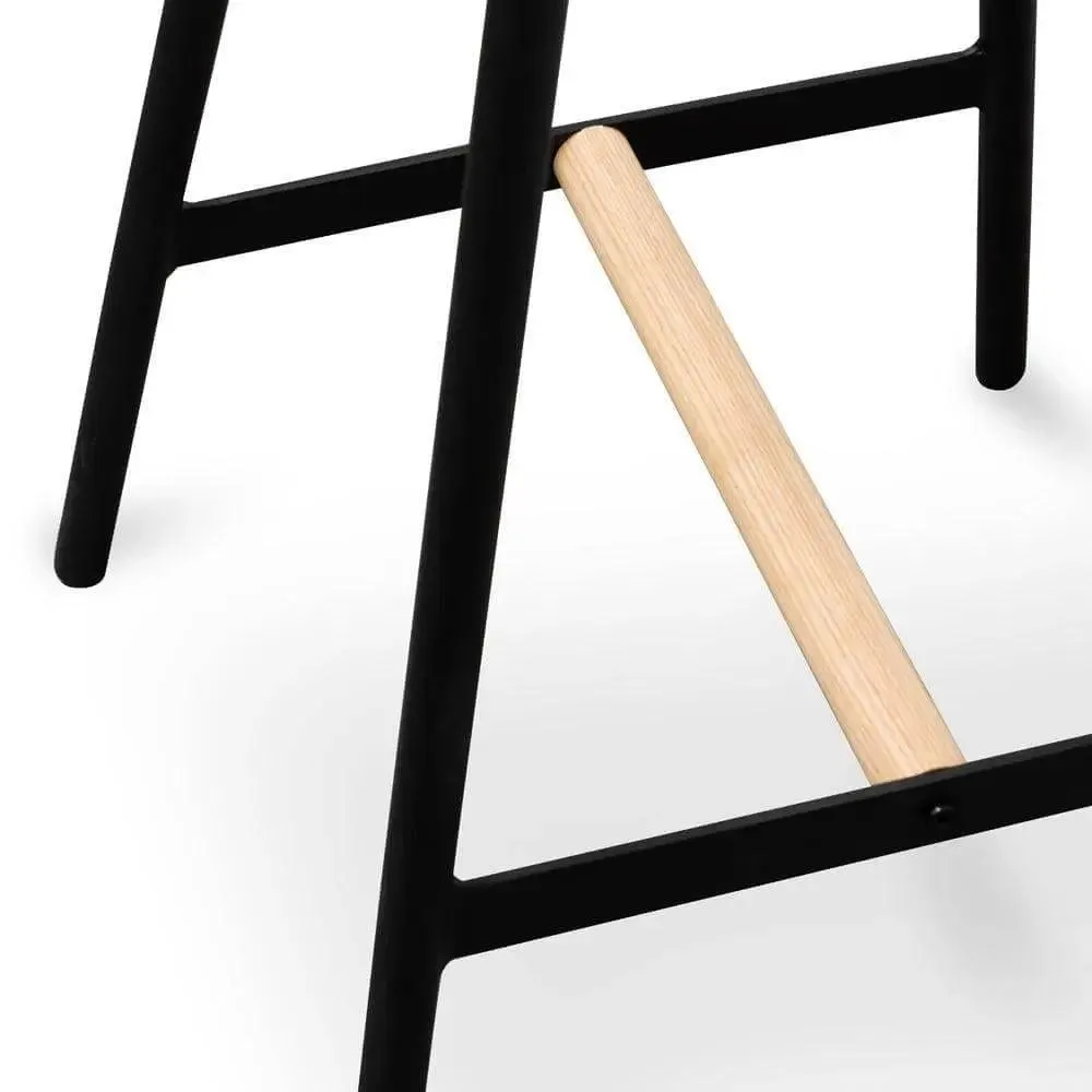 Calibre Black Timber Seat Bar Stool - Black Frame BS2471-NH