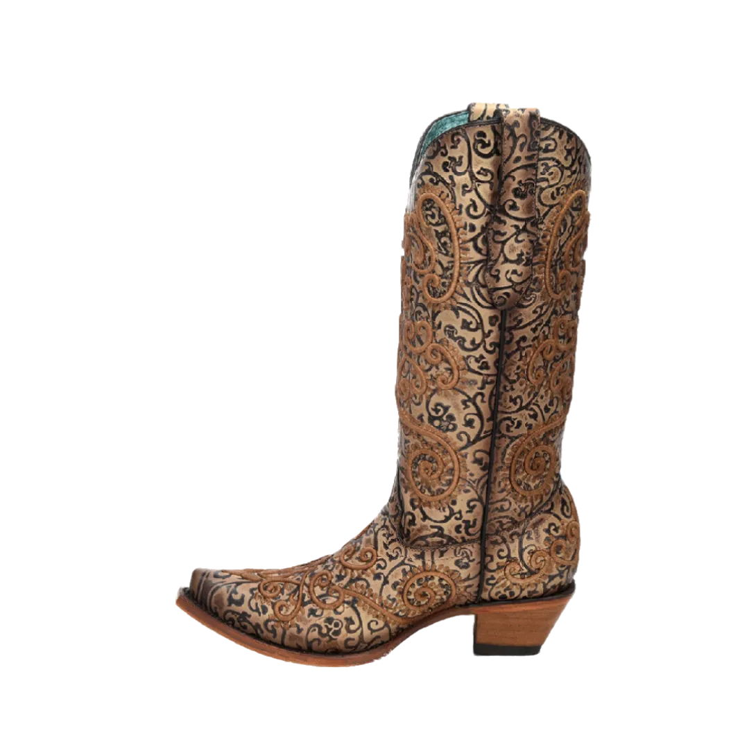 Corral Women's Nude Embroidery Chameleon Boots