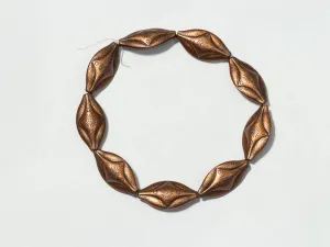 Dark Bronze Designer Plastic Beads -35x20 mm