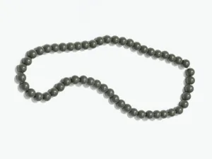 Dark Gray Circular Plastic Beads - 8 mm