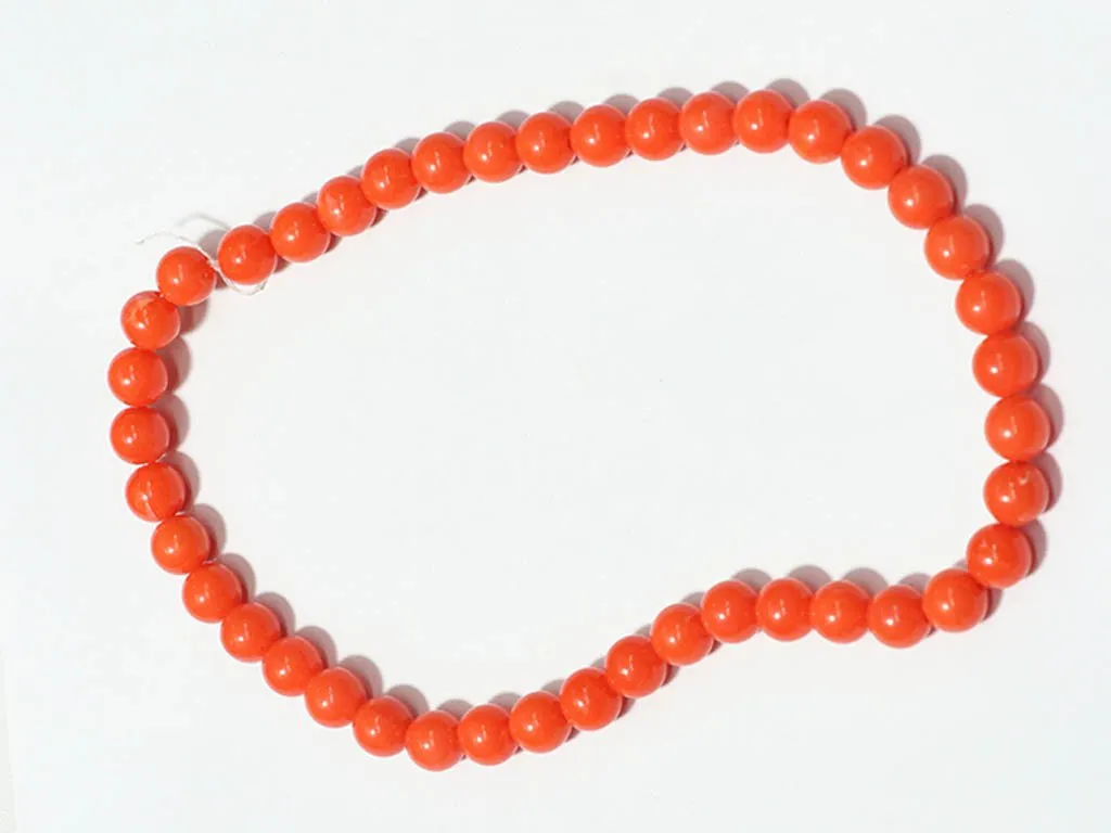 Dark Orange Circular Plastic Beads - 10 mm