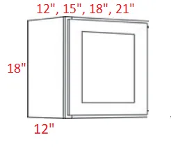 EB02-2118 Elegant Smokey Gray Assembled 21x18 Wall Cabinet