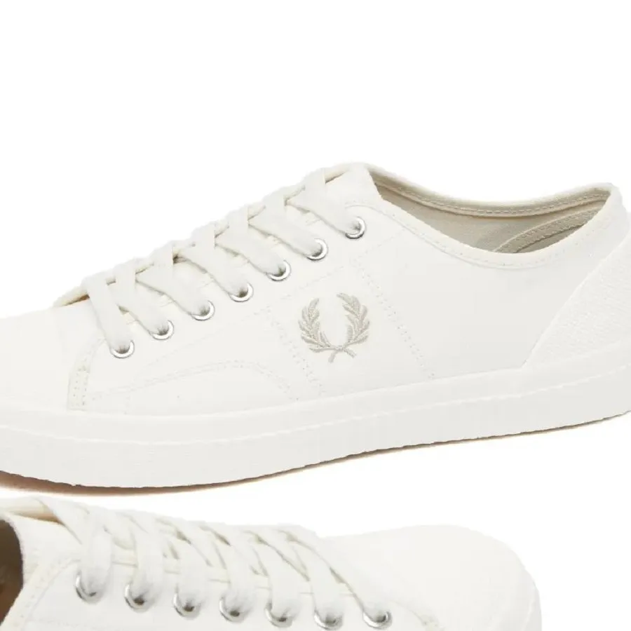 Fred Perry Hughes Low Canvas Sneakers, white