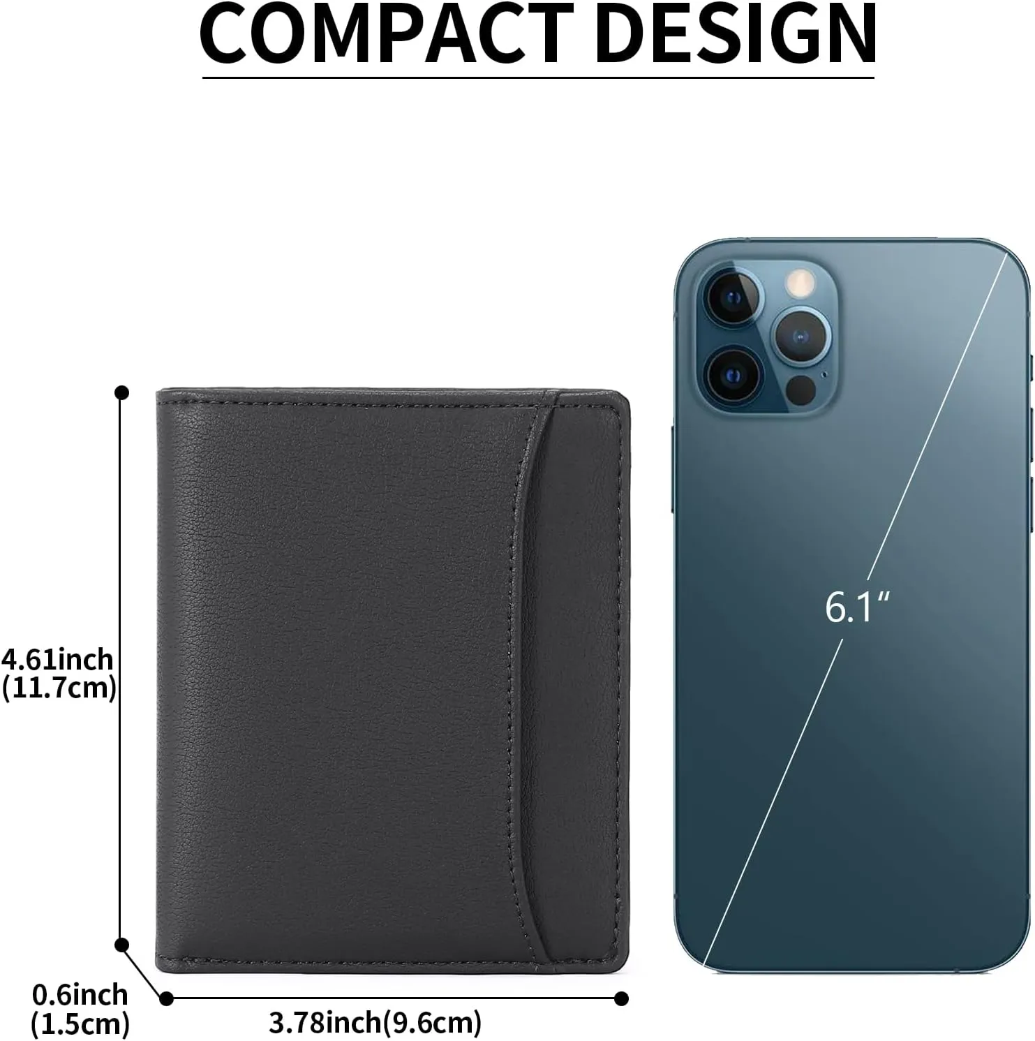 GAEKEAO Mens Wallet Slim Bifold RFID Blocking Thin Credit Card Holder Genuine Leather Minimalist Front Pocket Wallets for Men with Zipper Coin Pocket