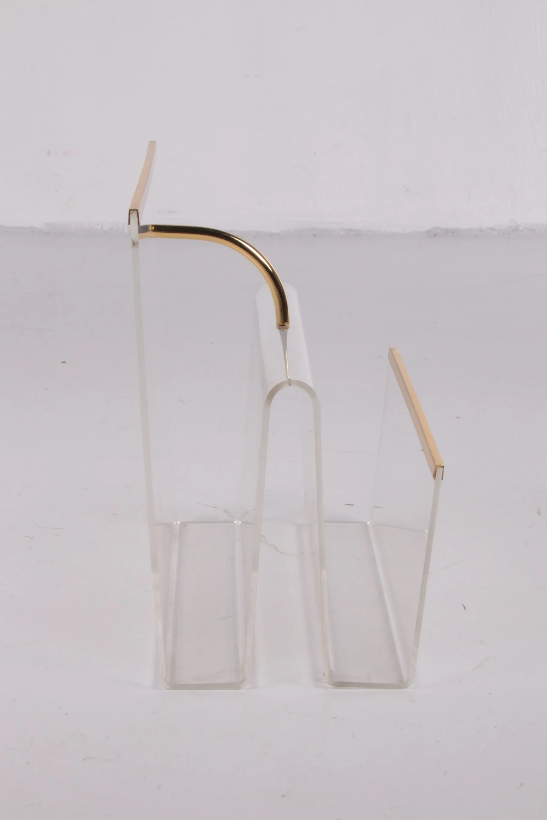 Hollywood regency Plexiglas warehouse rack 1970s Italy