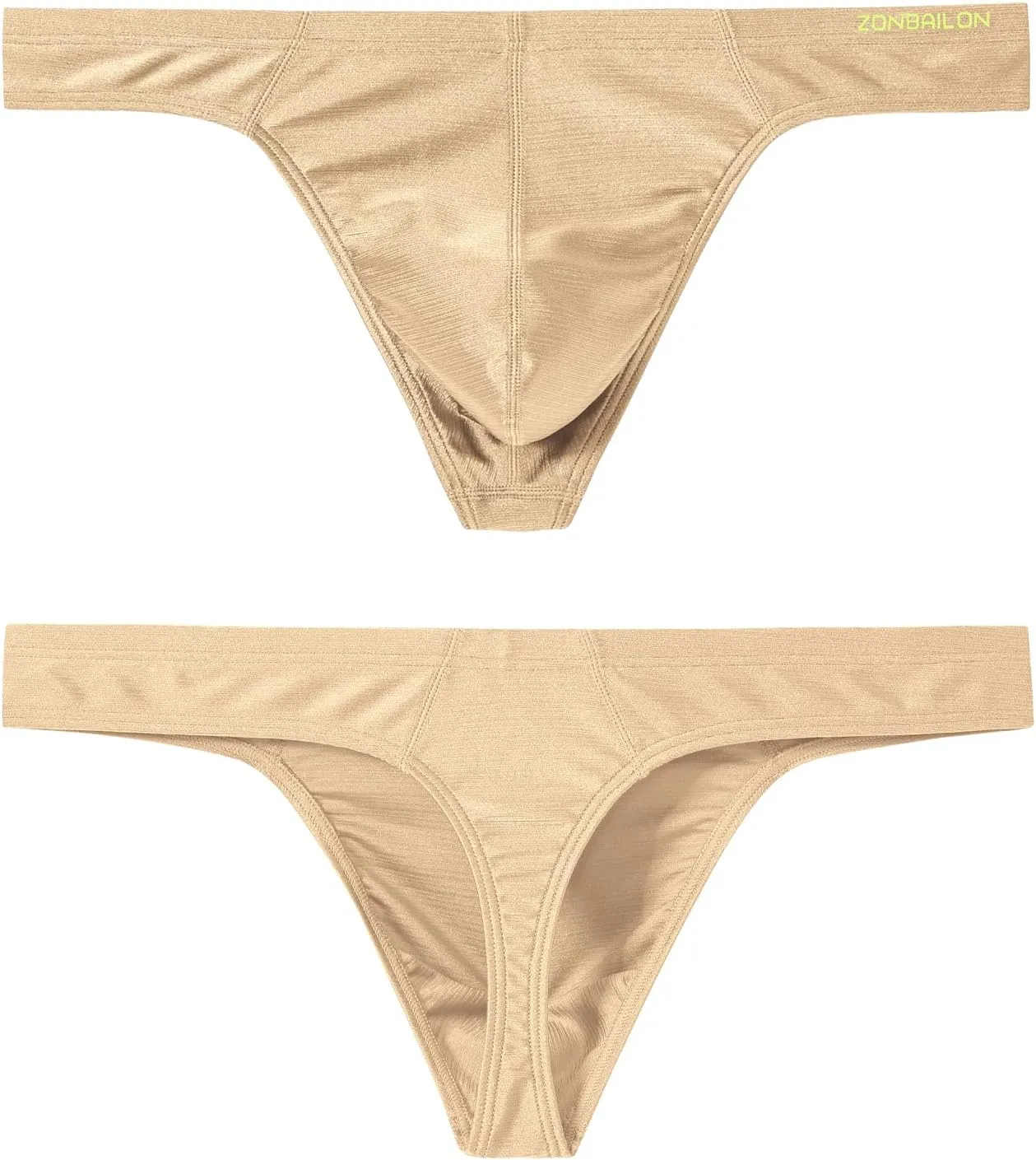 JINSHI Men's Thong Underwear Sexy Ice Silk Glossy G String Male Athletic Thongs T Back For Men Bikini Briefs