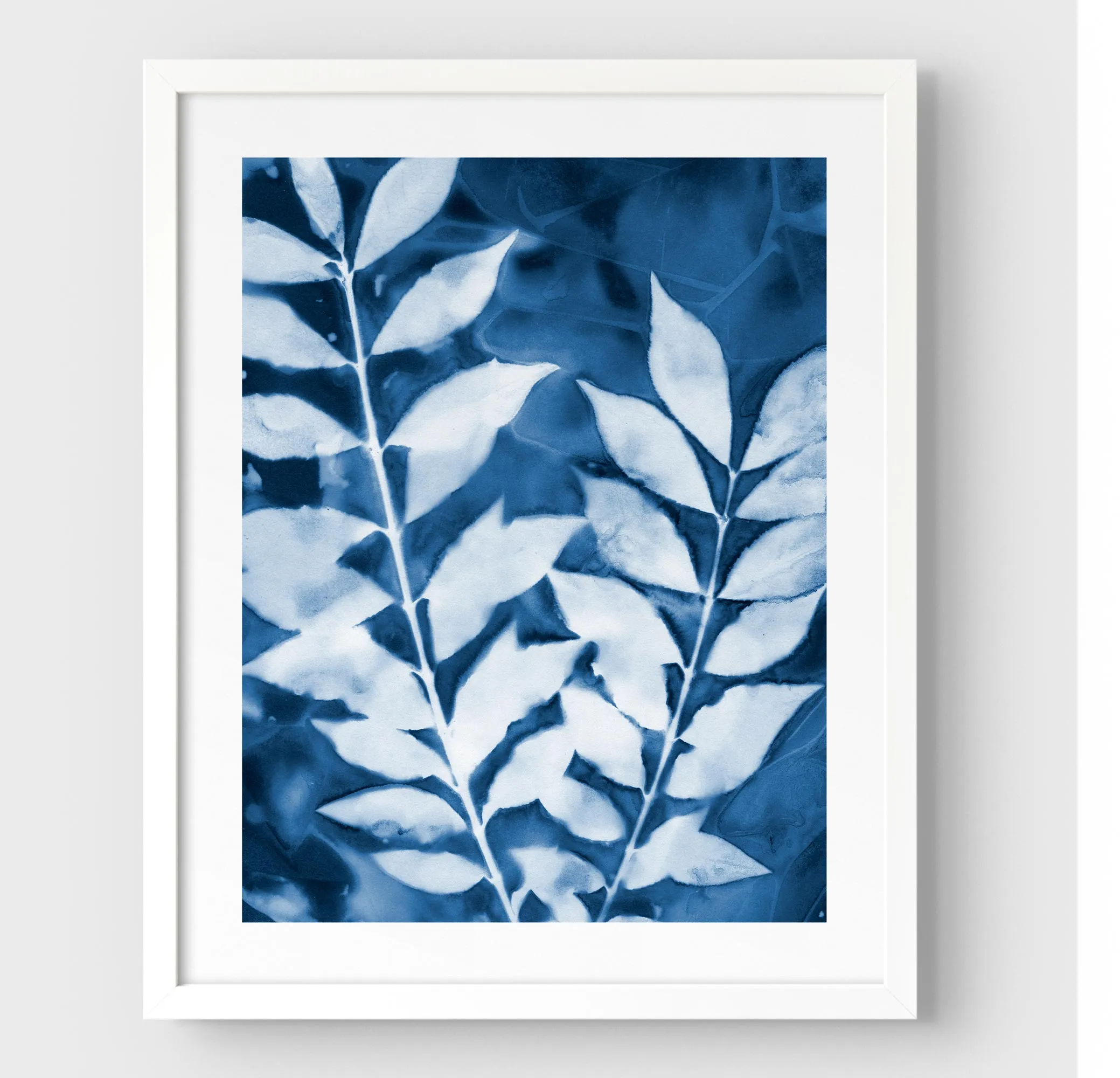 Leafy Branches Cyanotype