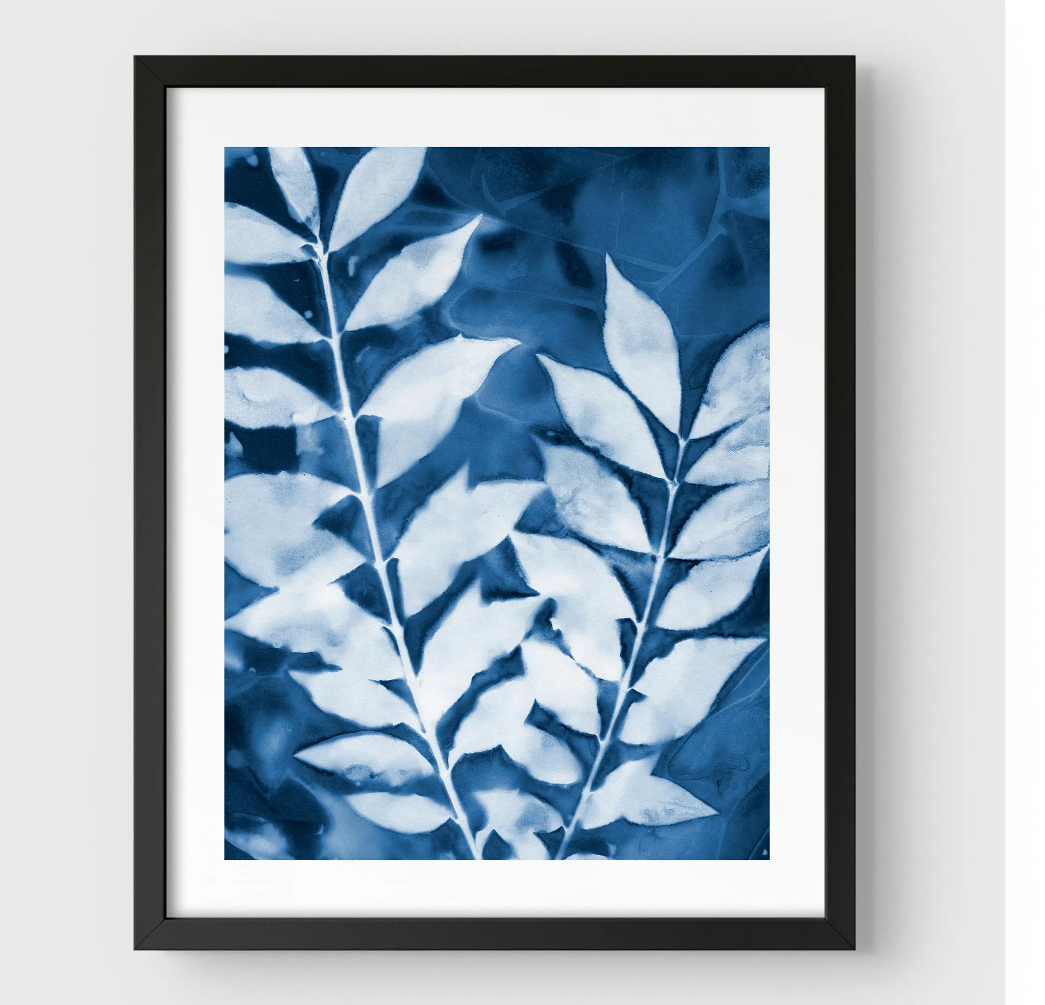 Leafy Branches Cyanotype