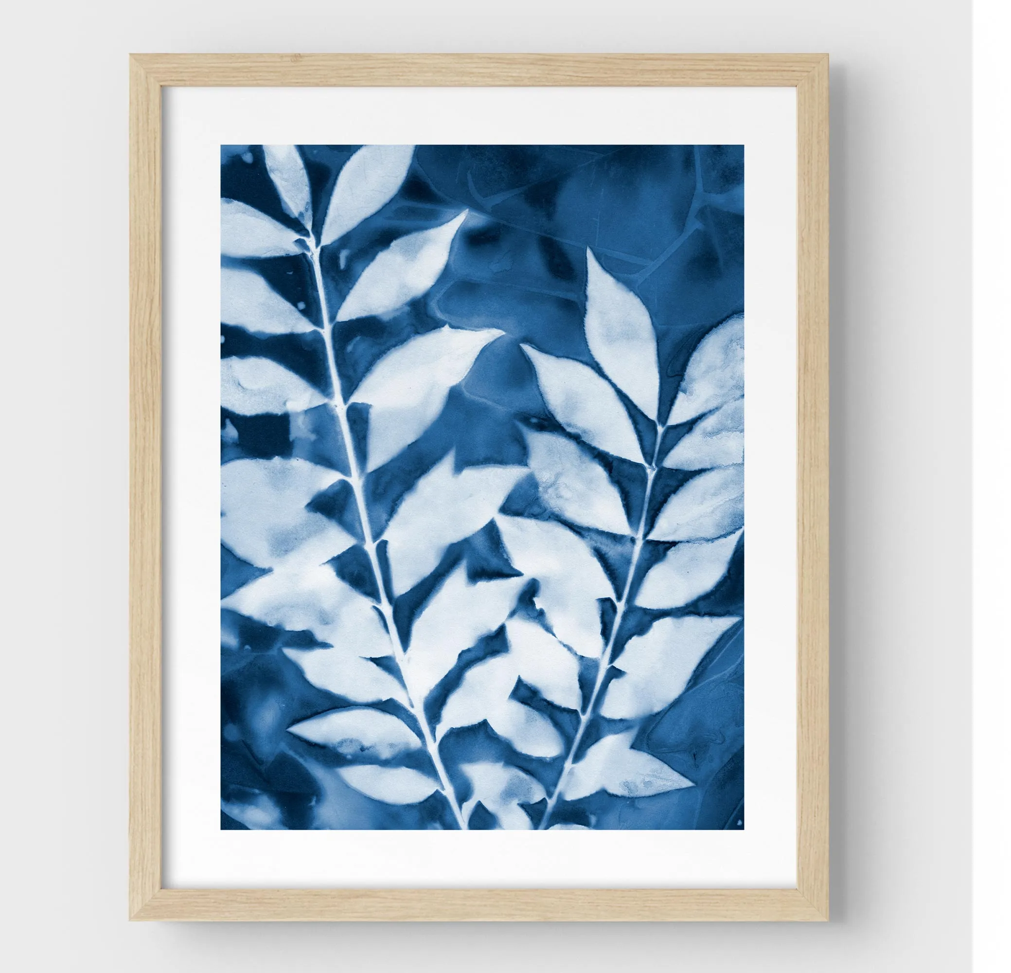 Leafy Branches Cyanotype