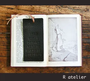 Leather Bookmark | Nietzsche Quotes