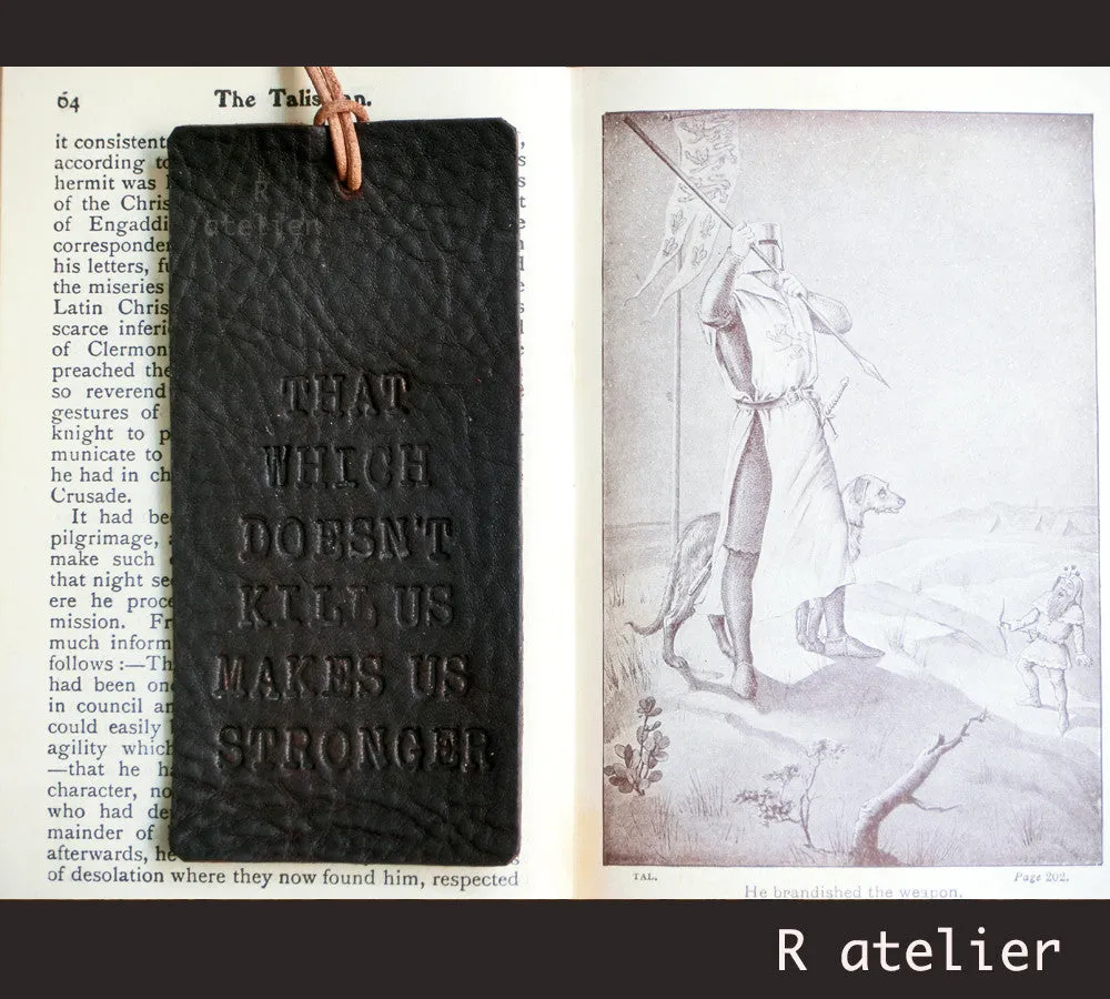 Leather Bookmark | Nietzsche Quotes