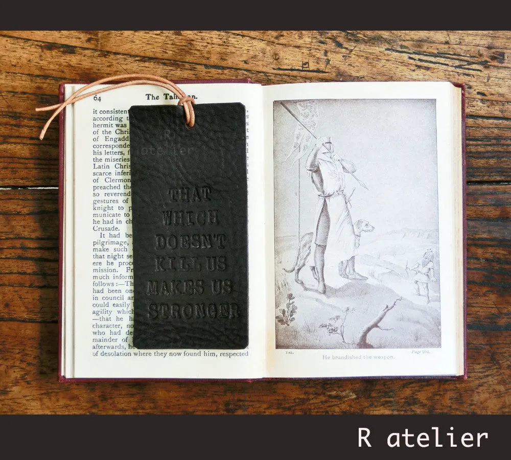 Leather Bookmark | Nietzsche Quotes