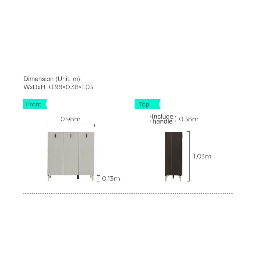 LENNON Tempered Glass Shoe Cabinet