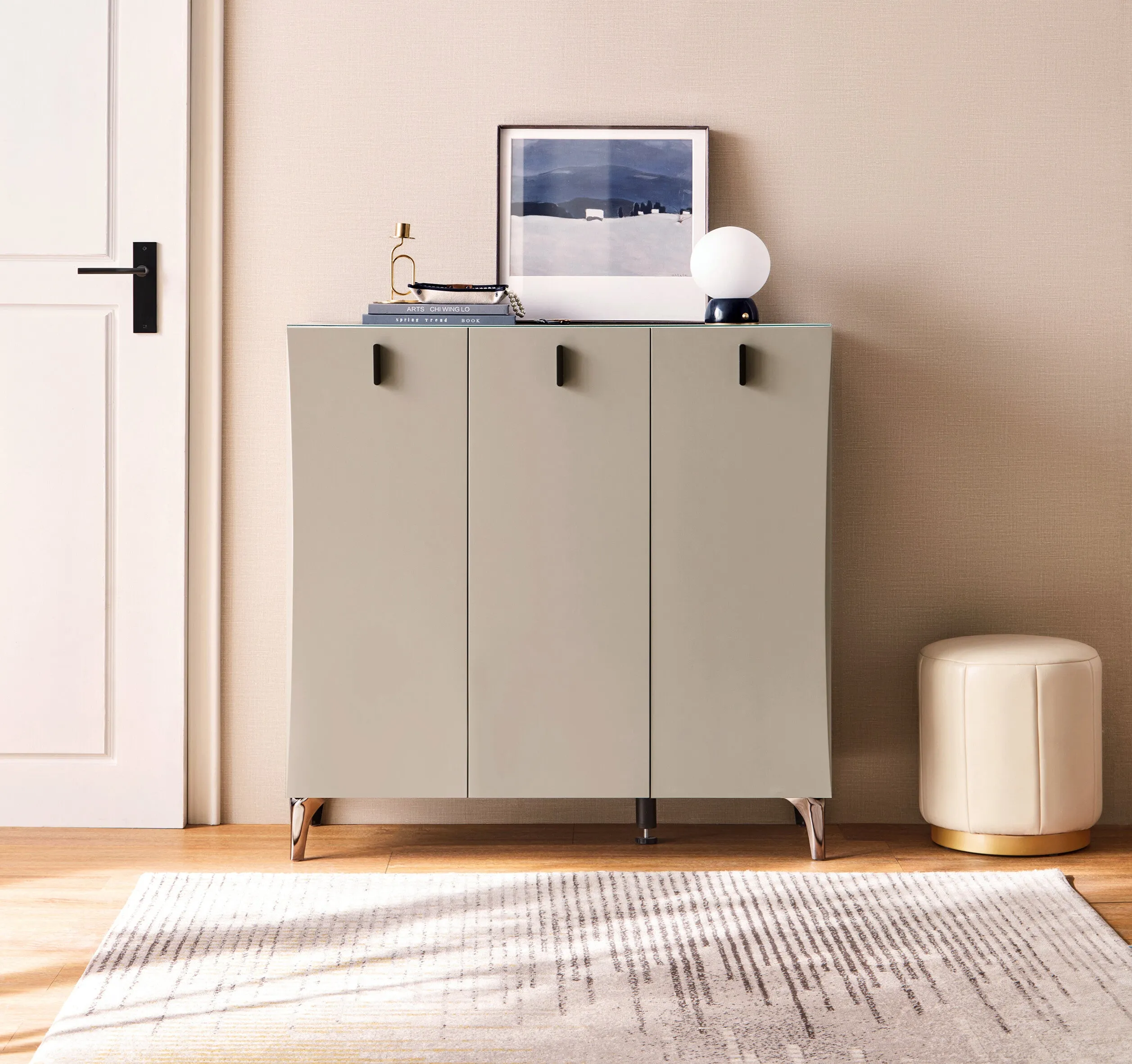 LENNON Tempered Glass Shoe Cabinet