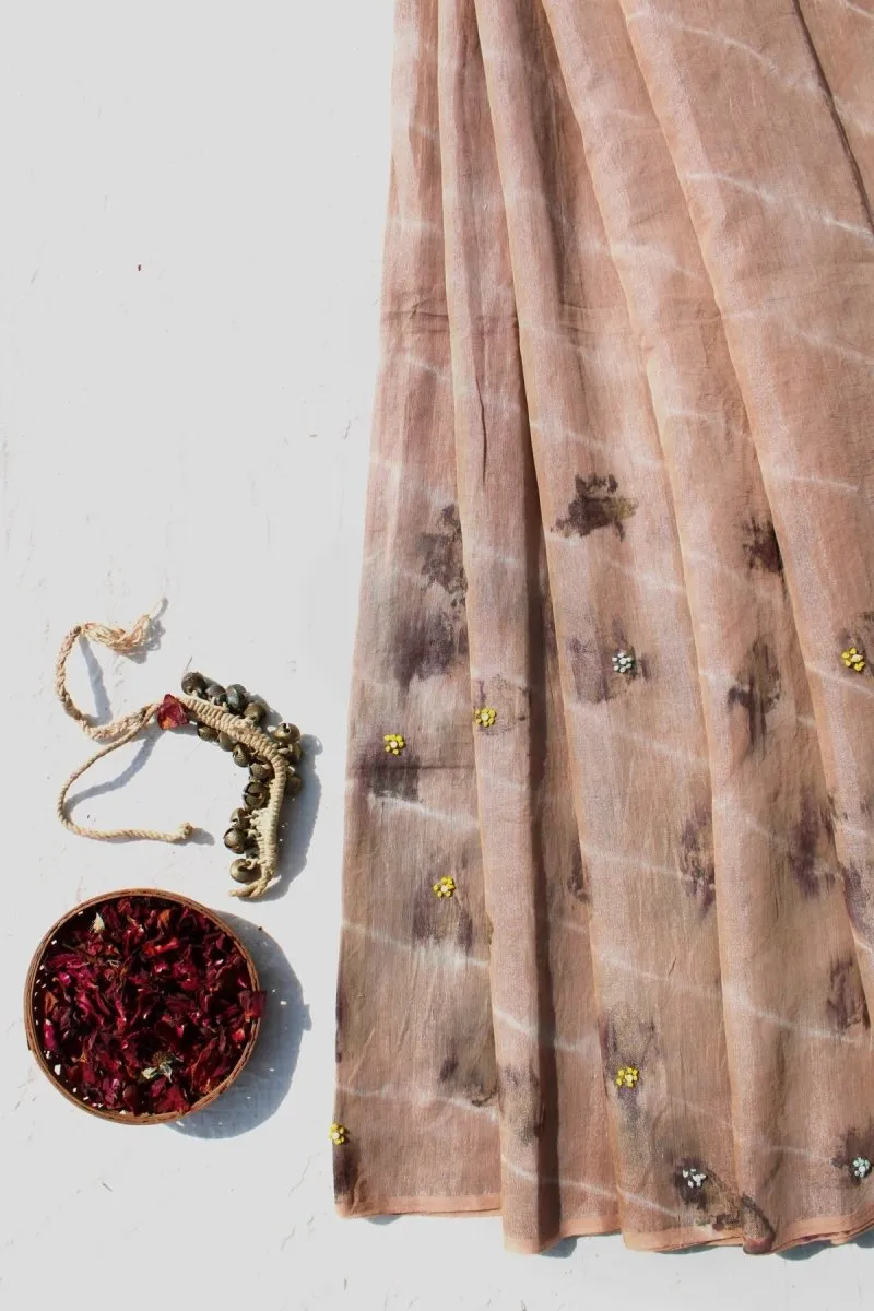 Luxury 'Gulab' Zari Chanderi Saree- Blush Pink