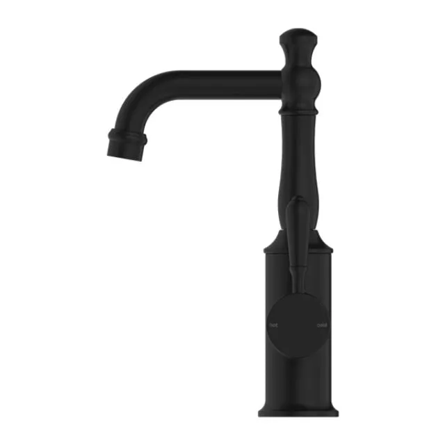 Nero York Basin Mixer With Metal Lever Matte Black