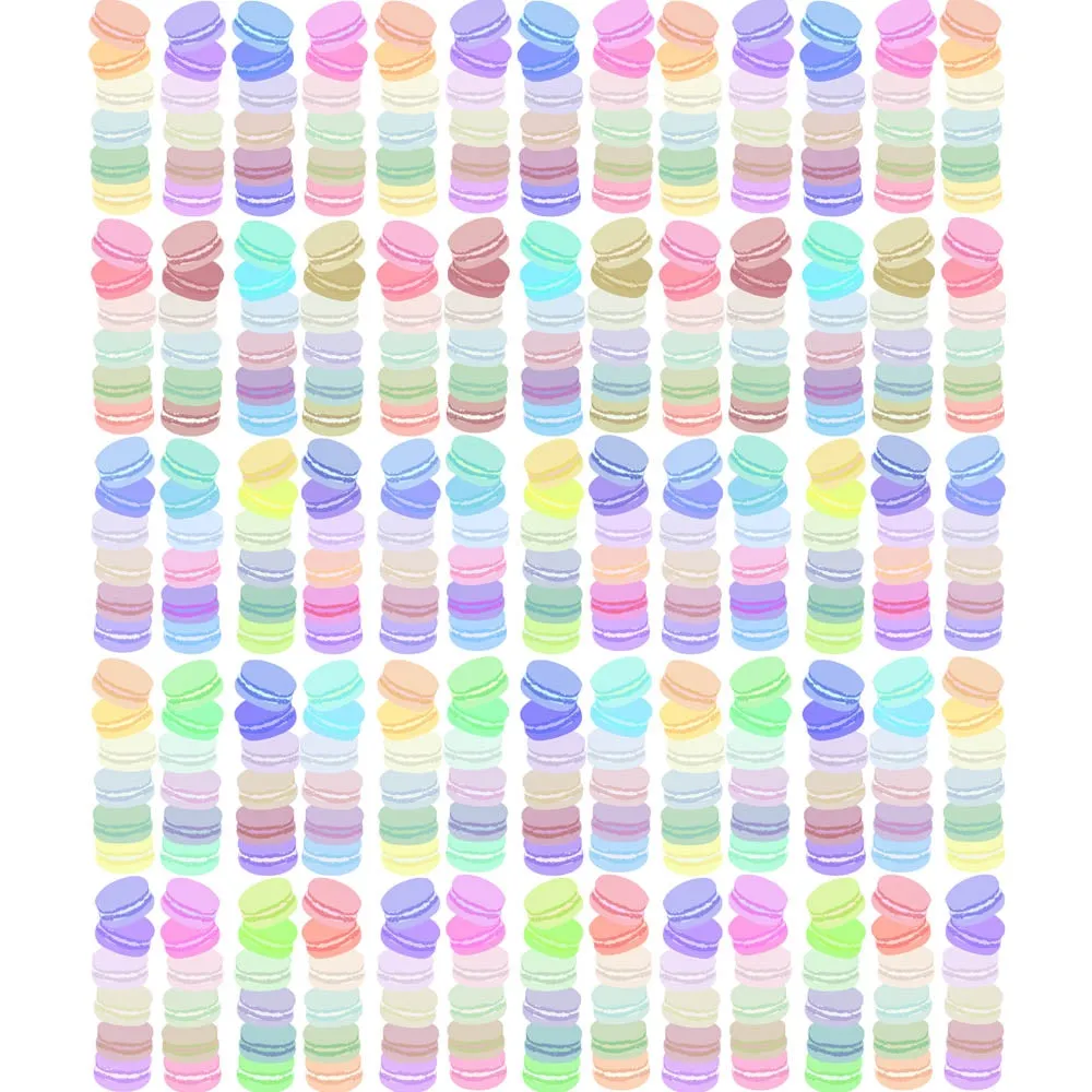 Pastel Macarons Printed Backdrop