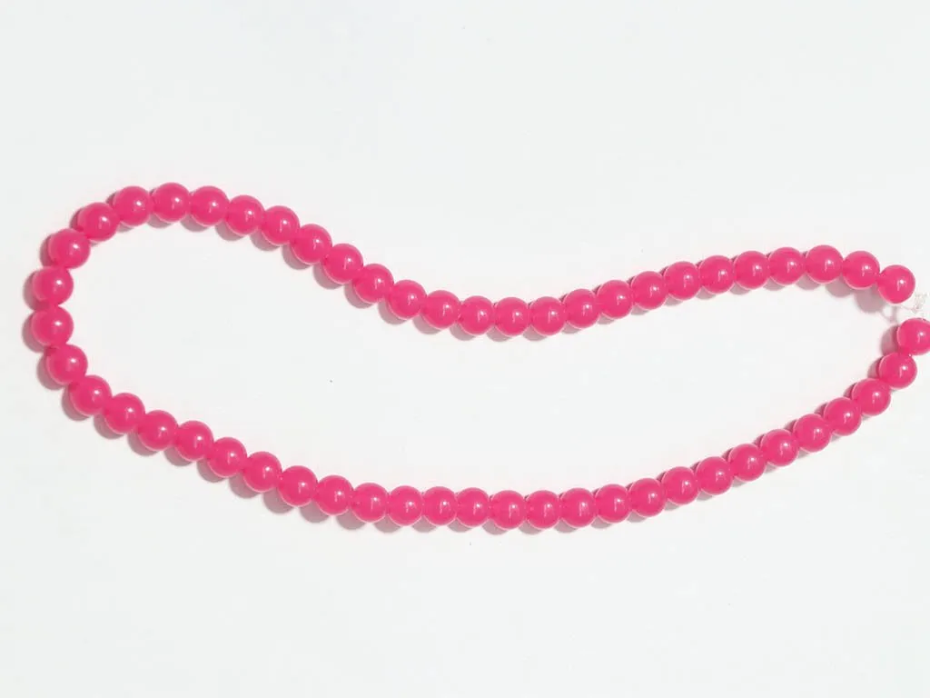 Pink Circular Plastic Beads - 10 mm