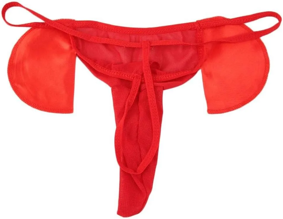 QINGD's Men Lingerie G-String T-Back Thongs Underwear Elephant Pants Briefs Bottom