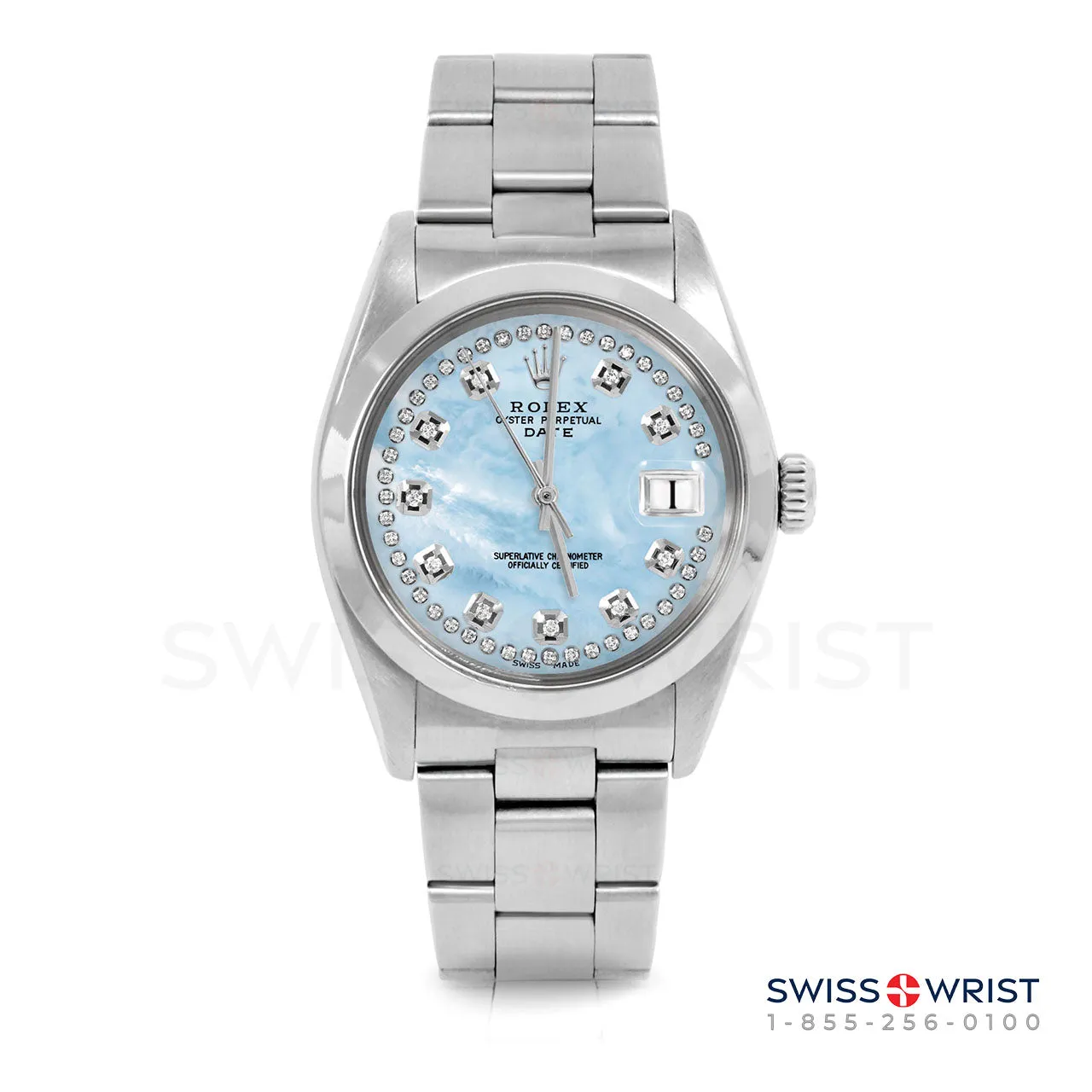 Rolex Date 34mm | 1500-SS-LBMOP-STRD-SMT-OYS