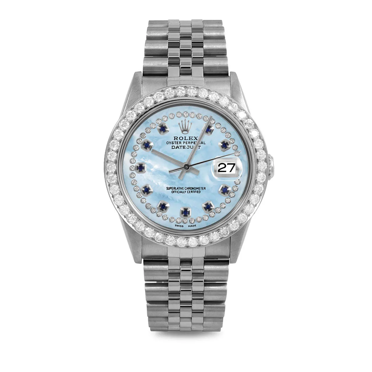 Rolex Datejust 36mm | 16234-LBMOP-STRS-25CT-JBL