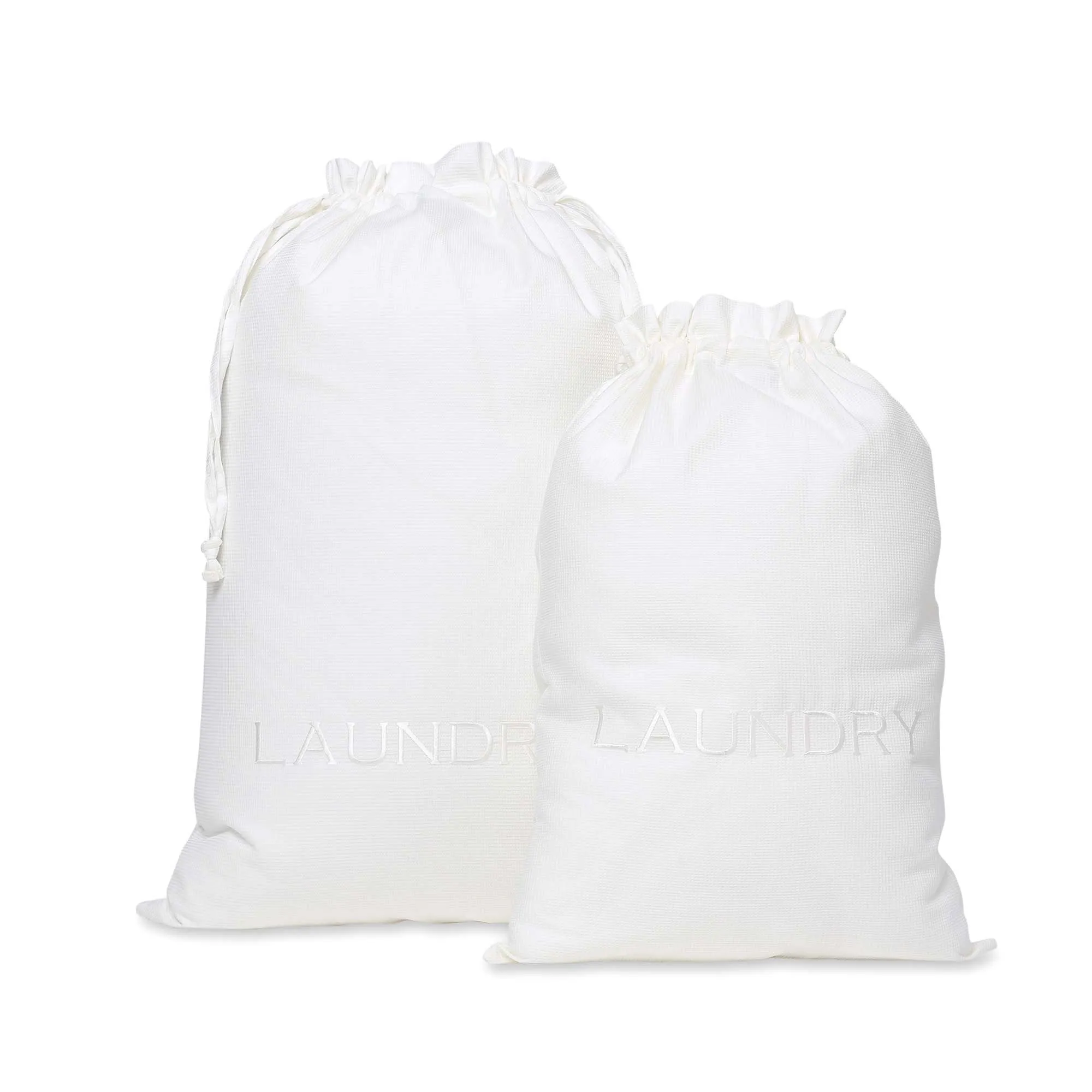 Round Border Personalised Luxury Waffle Laundry, Hairdryer and Shoe Bag Collection