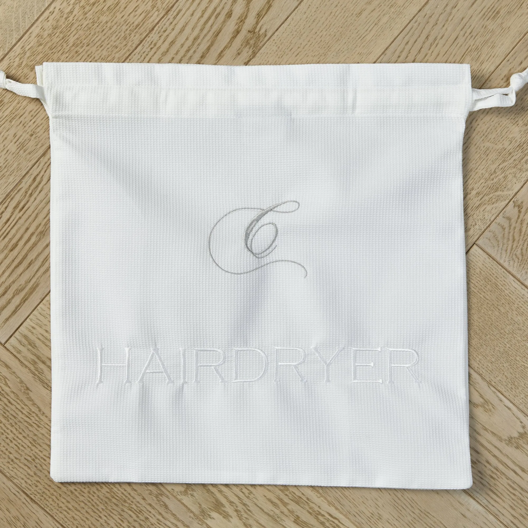 Royal Collection Personalised Luxury Waffle Laundry, Hairdryer and Shoe Bag Collection