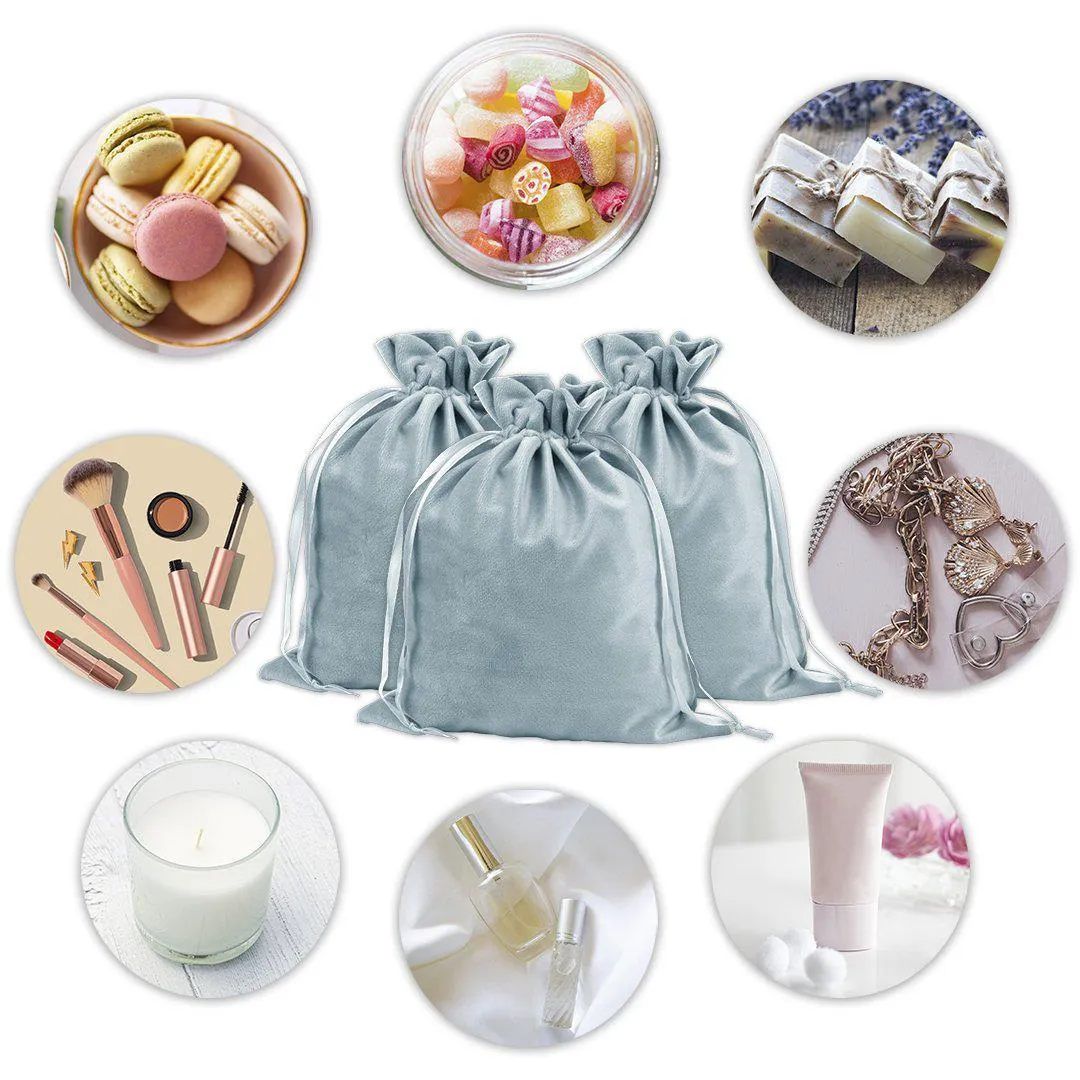 Set of 25 Velvet Drawstring Favor Bags