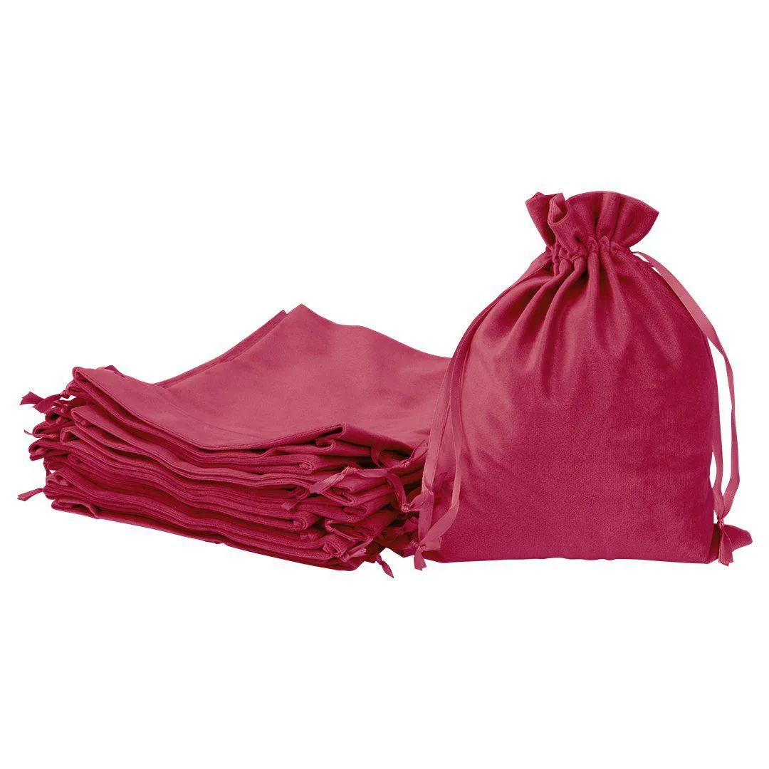 Set of 25 Velvet Drawstring Favor Bags
