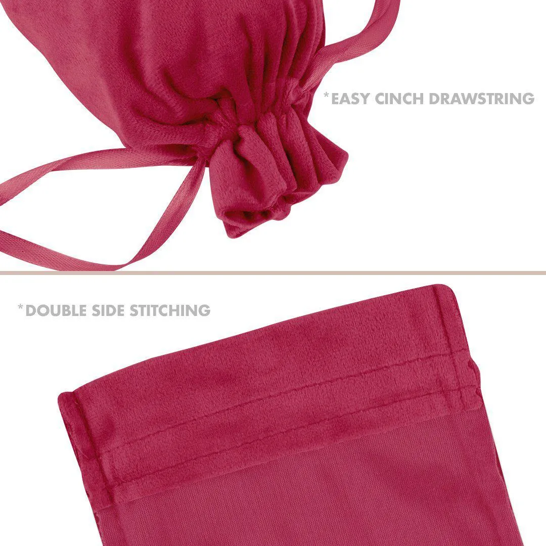 Set of 25 Velvet Drawstring Favor Bags