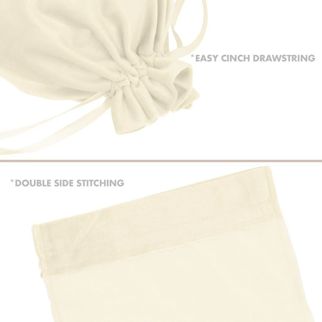 Set of 25 Velvet Drawstring Favor Bags