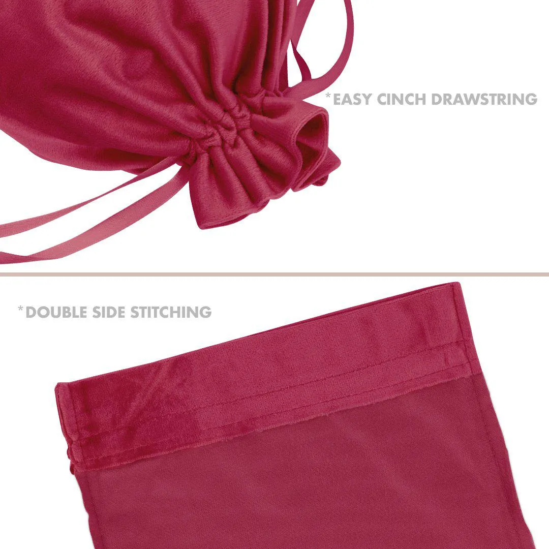 Set of 25 Velvet Drawstring Favor Bags