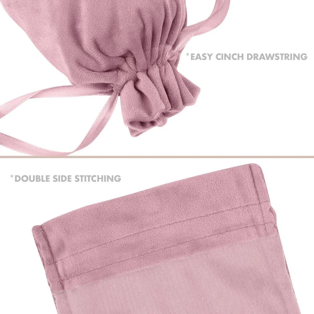Set of 25 Velvet Drawstring Favor Bags