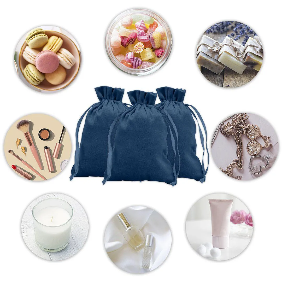 Set of 25 Velvet Drawstring Favor Bags
