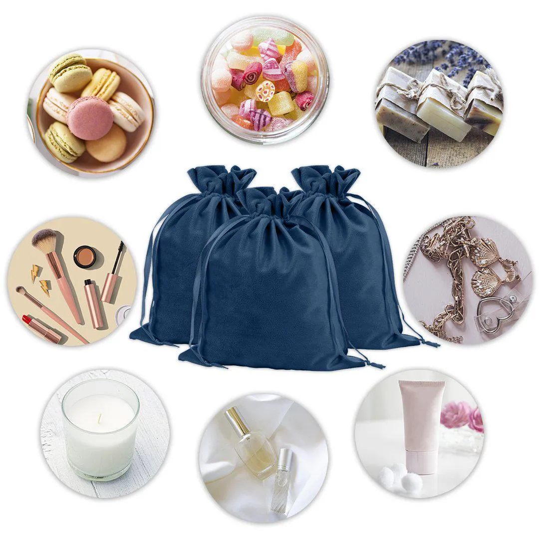 Set of 25 Velvet Drawstring Favor Bags