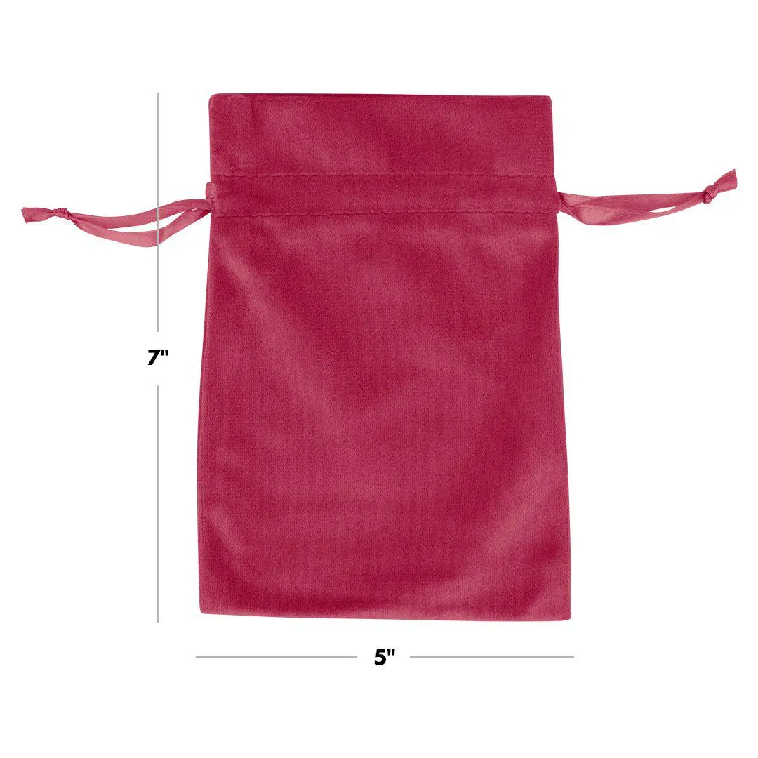 Set of 25 Velvet Drawstring Favor Bags