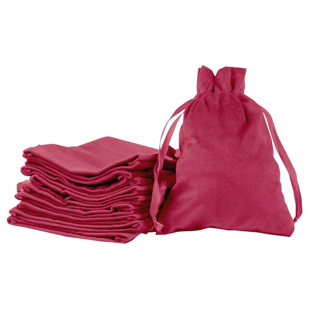 Set of 25 Velvet Drawstring Favor Bags