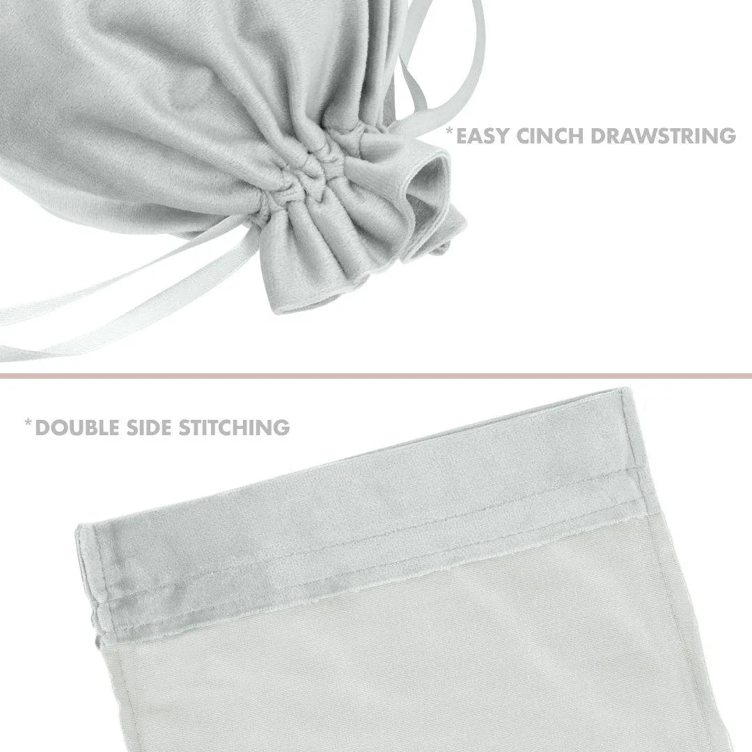 Set of 25 Velvet Drawstring Favor Bags