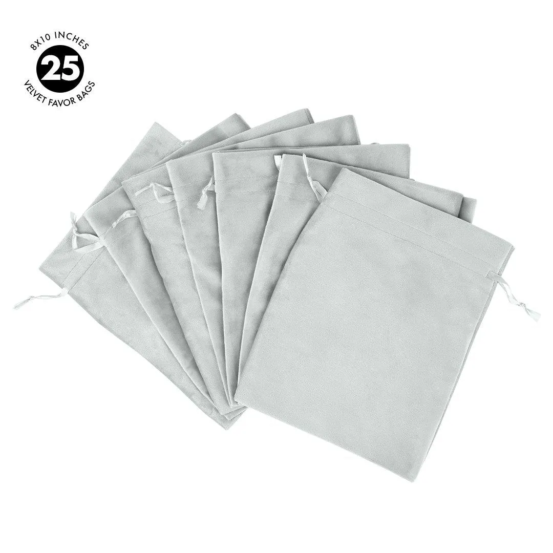 Set of 25 Velvet Drawstring Favor Bags