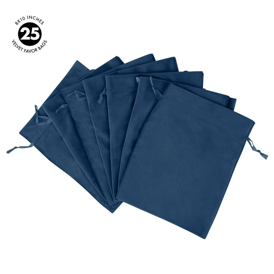 Set of 25 Velvet Drawstring Favor Bags