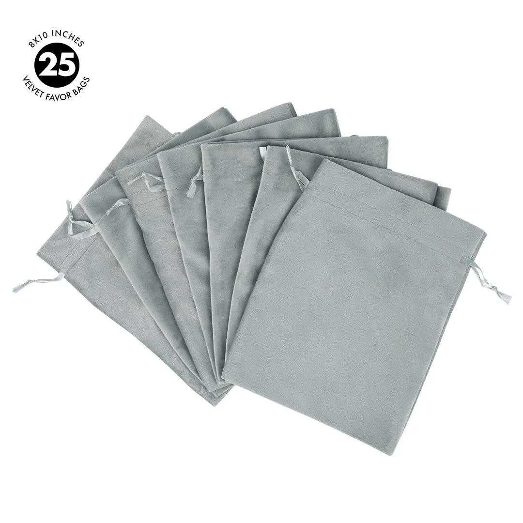 Set of 25 Velvet Drawstring Favor Bags