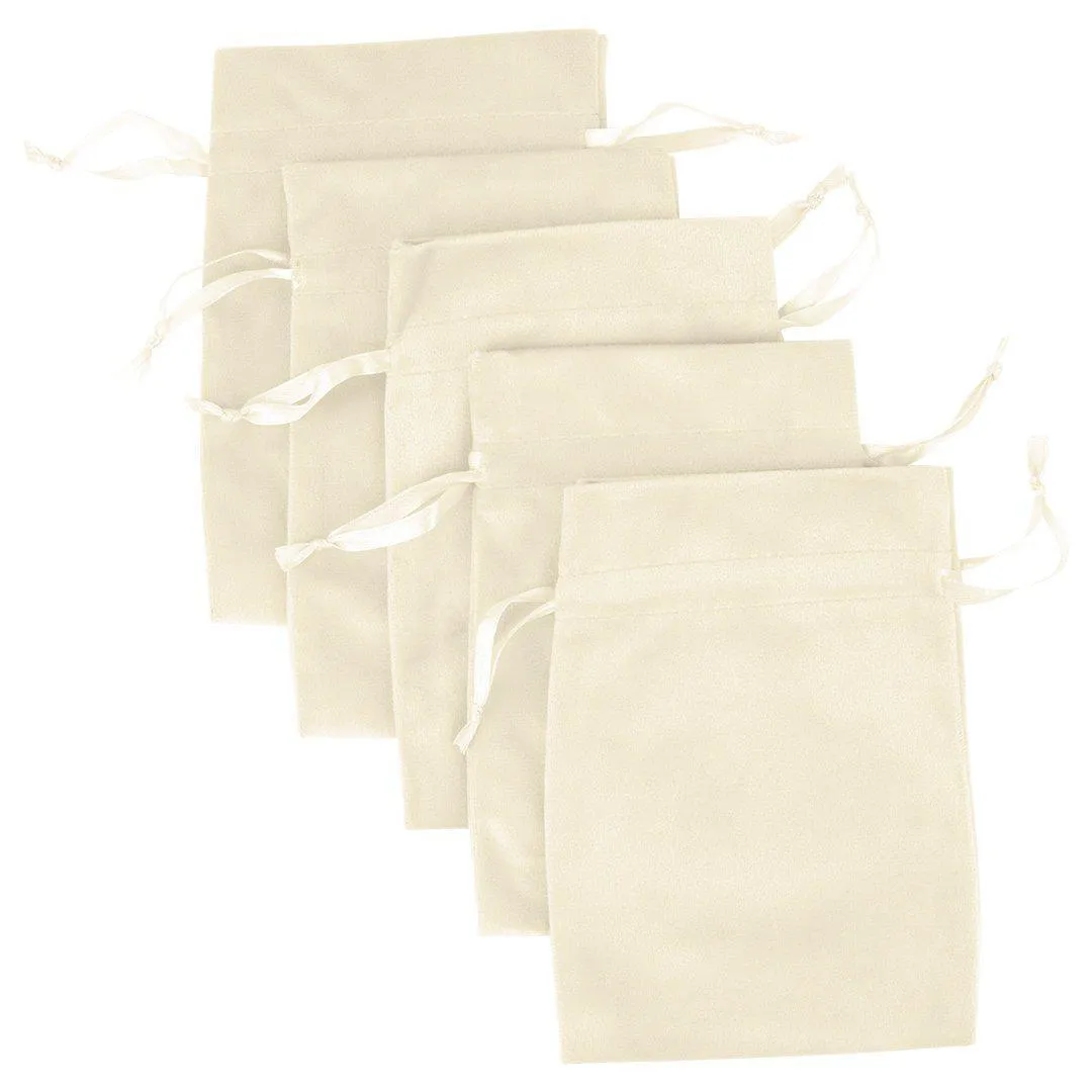 Set of 25 Velvet Drawstring Favor Bags