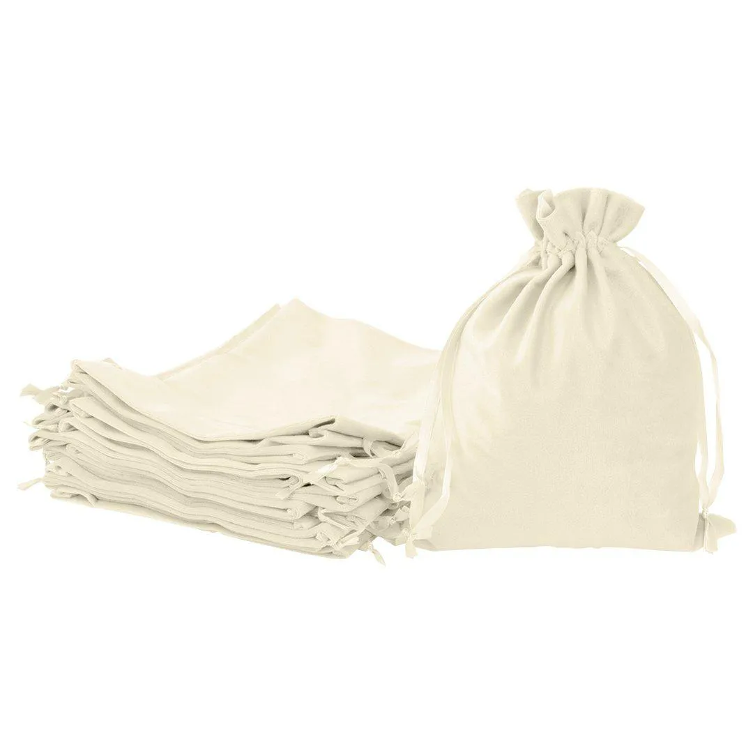 Set of 25 Velvet Drawstring Favor Bags